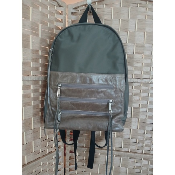 Rebecca Minkoff Handbags - Rebecca Minkoff Khaki Green Nylon Backpack Leather Accents